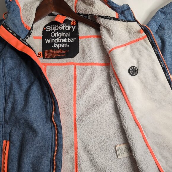 Superdry Y2K Original Windtrekker Japan Winter Jacket Fur Lined, Size Small - Picture 5 of 11